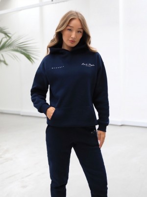 Blakely Life & Style Oversized Hoodie Azul Marino Azules | 078JSPYXT