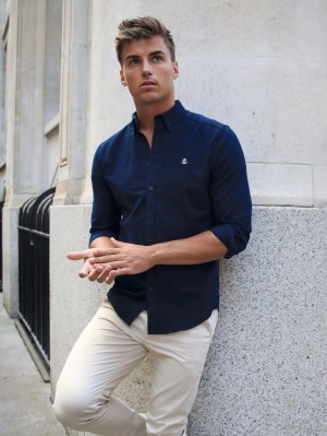 Blakely Lisbon Shirt Azul Marino | 689LBWGXR