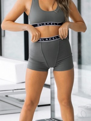 Blakely Lola Boyfriend Shorts Charcoal | 168FDNYJT