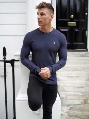 Blakely Mason Knit Jumper Azul Marino | 045KBPFIT