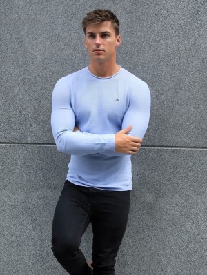 Blakely Mason Knit Jumper Azules Claro | 256ZGJBRH