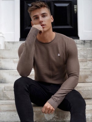 Blakely Mason Knit Jumper Marrom | 591BAMLVS