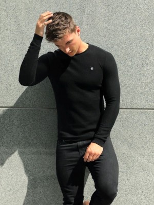 Blakely Mason Knit Jumper Negros | 016RVFMZG