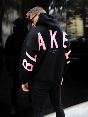 Blakely Members Idris Oversized Hoodie Negros Rosas | 540AJDHGP