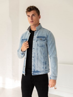 Blakely Mens Brooklyn Denim Jacket Azules | 982SCRQJP