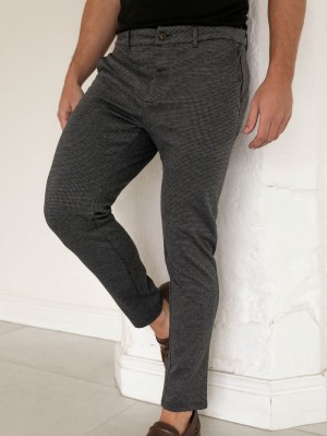 Blakely Midar Check Chinos Grises Oscuro | 470BGYPLH