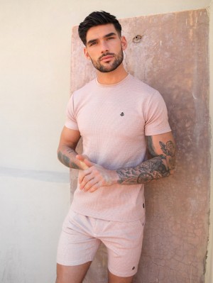 Blakely Midar Check T-Shirt Rosas | 208VWAPTB