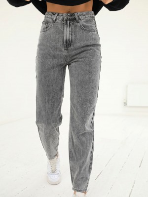 Blakely Mom Jeans Grises | 325TZKDJY