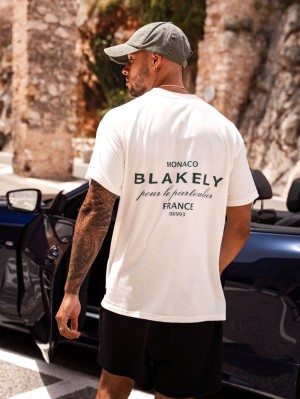 Blakely Monaco Relaxed T-Shirt Ivory | 671MLHKBV