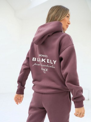Blakely Monaco Women's Relaxed Hoodie Vino | 369XJCVHB