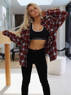 Blakely Montreal Oversized Plaid Shirt Rojos | 038TILJZU