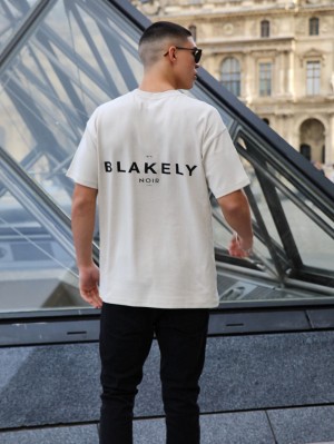 Blakely Noir II Relaxed T-Shirt Bone | 631ERVKAF