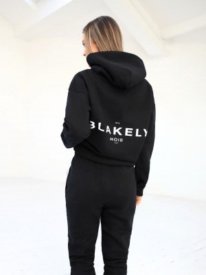 Blakely Noir II Women's Relaxed Hoodie Negros | 192FBCLJI