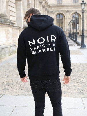 Blakely Noir Relaxed Hoodie Negros | 671XOBKPN