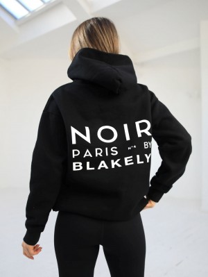 Blakely Noir Women's Relaxed Hoodie Negros | 610EIQHYC