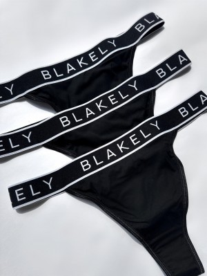 Blakely Phoebe Thong 3 Pack Negros | 894ROFDSC