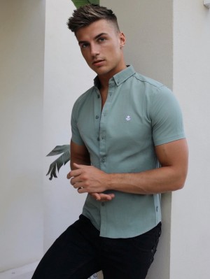 Blakely Pretoria Short Sleeve Shirt Verdes | 792NZJPKV