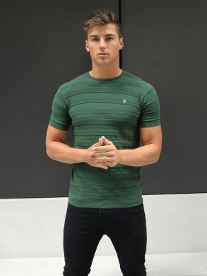 Blakely Raphello Stripe T-Shirt Verdes | 547OAEJMQ
