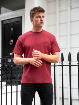 Blakely Relaxed Pocket T-Shirt Vino | 167ULHAXY