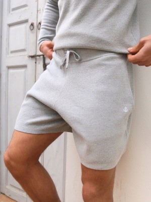 Blakely Riad Knitted Shorts Grises | 301VNXWBC