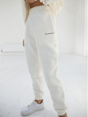 Blakely Riviera Initial Womens Sweatpants Ivory | 037HRFMPY