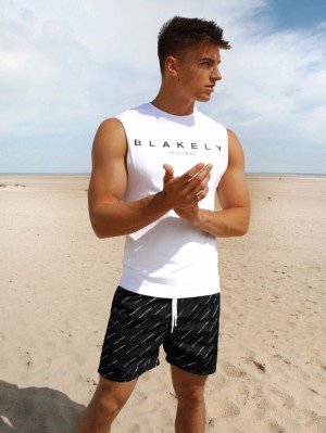 Blakely Sarasota Sleeveless Tee Blancos | 182MHDEUZ
