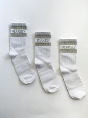 Blakely Signature Socks 3 Pack Stone | 687GJSZIR