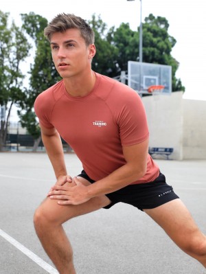 Blakely Slim Training T-Shirt Rojos | 421LBJMOZ
