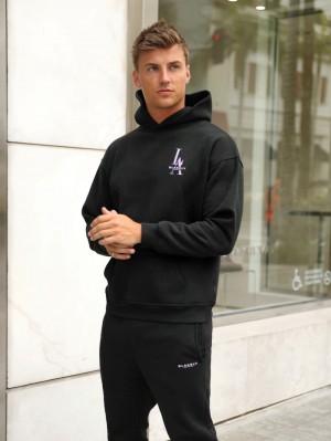 Blakely Sports Club Relaxed Hoodie Negros | 341GLHYNX