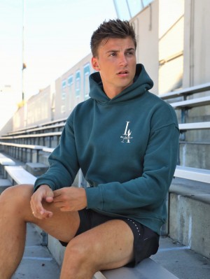 Blakely Sports Club Relaxed Hoodie Verdes | 241EDYQKH