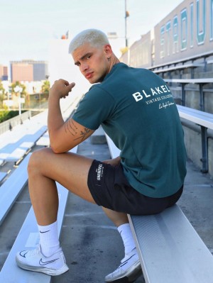 Blakely Sports Club Relaxed T-Shirt Verdes | 912VOBIYQ