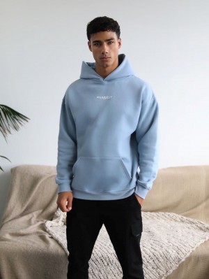 Blakely Statement Relaxed Hoodie Azules | 372HMVLCQ