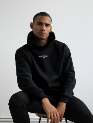Blakely Statement Relaxed Hoodie Negros | 590SHNRWM