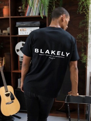 Blakely Statement Relaxed T-Shirt Negros | 190NQAXRD