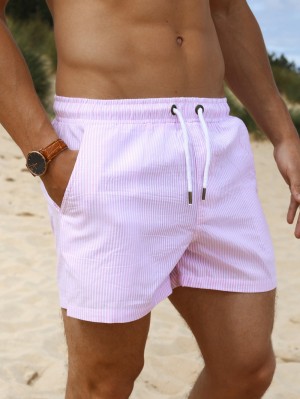 Blakely Striped Swim Shorts Rosas | 025MDPOZU