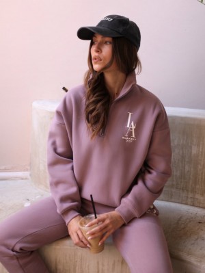 Blakely Studio 1/4 Zip Jumper Rosas | 396FDTHCQ