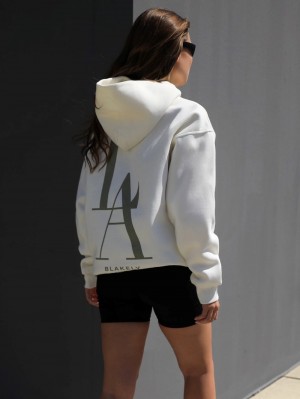 Blakely Studio Relaxed Hoodie Ivory | 014EWNAZV