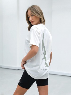 Blakely Studio Relaxed T-Shirt Ivory | 182SVMFGJ