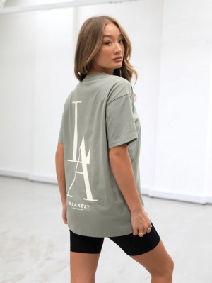 Blakely Studio Relaxed T-Shirt Verde Oliva | 205KBPSHI