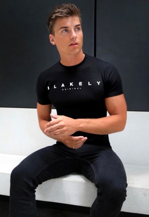 Blakely Torcross T-Shirt Negros | 321HEBTFC