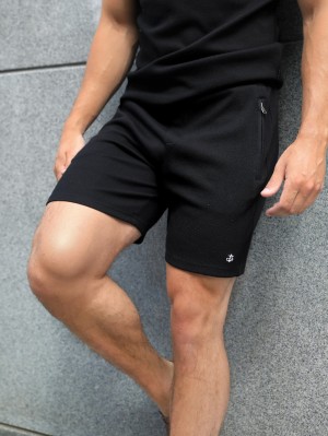 Blakely Toulon Textured Shorts Negros | 539VZCHKT