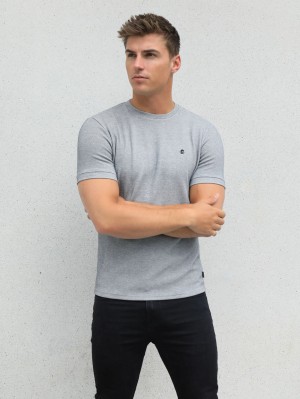 Blakely Toulon Textured T-Shirt Grises | 053AMRVCD
