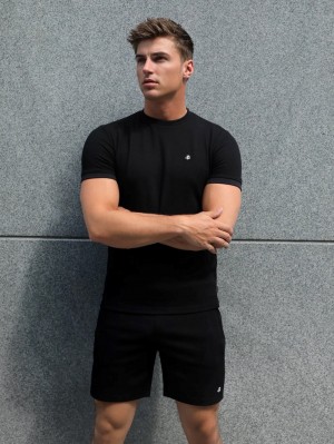 Blakely Toulon Textured T-Shirt Negros | 430CYWOGU