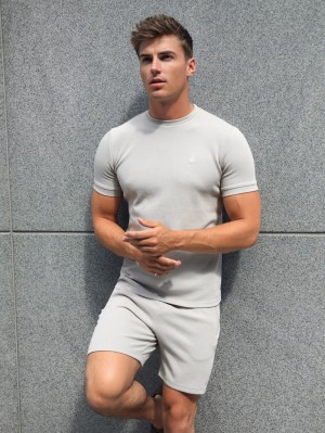 Blakely Toulon Textured T-Shirt Stone | 295MAOSYD