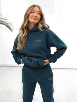 Blakely Universal Women's Relaxed Hoodie Verdes | 629XIJONE