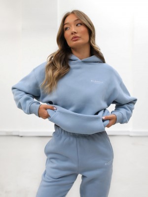 Blakely Universal Women's Relaxed Hoodie Azules | 512OAENIW