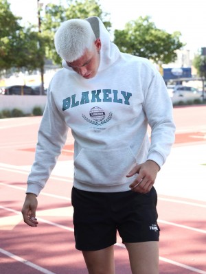 Blakely Varsity Relaxed Hoodie Blancos | 923ROLDWY