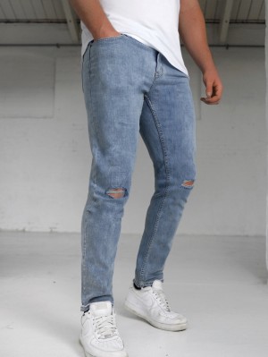 Blakely Vol. 9 Slim Ripped Jeans Azules | 715ECZMHG