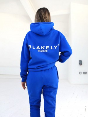 Blakely Women's Members Relaxed Hoodie Azules | 975QBGKLS