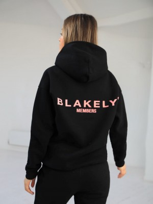 Blakely Women's Members Relaxed Hoodie Negros Rosas | 895CUYXRS